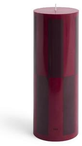 Sviečka Column Candle L Wine and Bordeaux Large Check 170 h