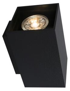 Moderné inteligentné nástenné svietidlo čierne vrátane 2 WiFi GU10 - pieskové