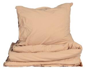 Povlečení z organické bavlny Crinkle Peach Pink 150 × 210 cm