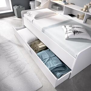 Detská posteľ s priestorom biela Drag