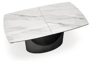 OSMAN Rozkladací stôl, Biely mramor / Čierny
