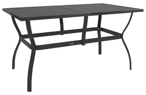Záhradný stôl antracitový 140x80x72 cm oceľ