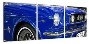 Modré auto - obraz (Obraz 90x30cm)