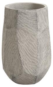 Kvetináč sivý cement sklolaminát 28 x 45 cm okrúhly tvar moderný štýl interiér exteriér