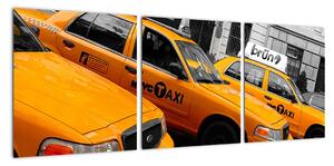Žlté taxi - obraz (Obraz 90x30cm)
