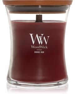 Woodwick Opulent Wood Rouge Oud vonná sviečka s dreveným knotom 275 g