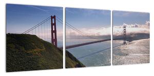 Golden Gate Bridge - moderné obrazy (Obraz 90x30cm)