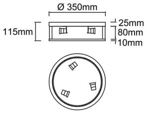 Open Design OR85778 - Stropné svietidlo SANDRO 3xE14/12W/230V pr. 35 cm mosadz