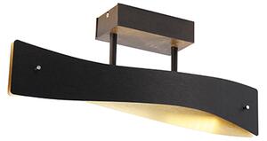 Moderné stropné svietidlo čierne vrátane LED - Sjaak S