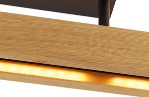 Vidiecke stropné svietidlo drevené vrátane LED - Holz