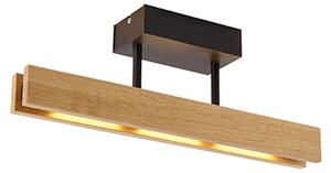 Vidiecke stropné svietidlo drevené vrátane LED - Holz