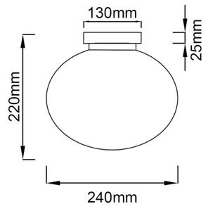 Open Design OR81145- Stropné svietidlo PALLA 1xE14/8W/230V pr. 24 cm lesklý chróm