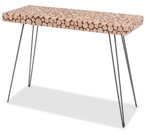 Konzolový stolík, pravé jedľové drevo 100,5x36,8x75 cm