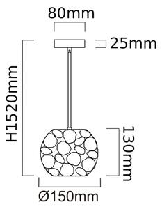 Open Design OR80179 - Závesné svietidlo CARERA na lanku 1xG9/7W/230V pr. 15 cm lesklý chróm