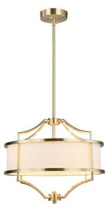 Open Design OR80926 - Závesné svietidlo na tyči STESSO 4xE27/15W/230V, priemer 42 cm, mosadz/biela