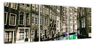 Obraz ulice Amsterdamu (Obraz 90x30cm)