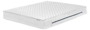 Vreckový pružinový matrac stredne tvrdý biely 140x200 cm polyester s chladivou pamäťovou penou so zipsom