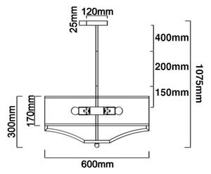 Open Design OR84801 - Luster na tyči GERDO 4xE27/12W/230V lesklý chróm/biela