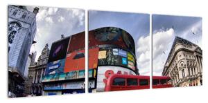 Červený autobus v Londýne - obraz (Obraz 90x30cm)