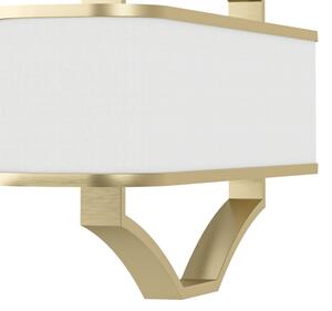 Open Design OR84856 - Luster na tyči GERDO OVALE 6xE14/12W/230V mosadz/biela