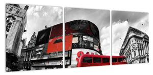 Červený autobus v Londýne - obraz (Obraz 90x30cm)