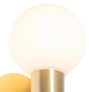Moderné nástenné svietidlo zlaté IP44 2-svetlá - Cederic