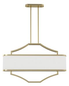 Open Design OR84856 - Luster na tyči GERDO OVALE 6xE14/12W/230V mosadz/biela