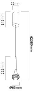 Open Design OR80322 - LED závesný luster na lanku CRIMA LED/7W/230V, lesklý chróm