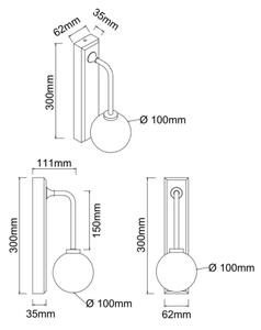 Open Design OR85600 - Nástenné svietidlo do kúpeľne ERO 1xG9/9W/230V IP44 mosadz