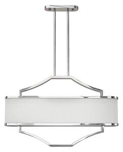 Open Design OR84849 - Luster na tyči GERDO OVALE 6xE14/12W/230V lesklý chróm/biela