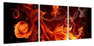 Abstraktné oheň - obraz (Obraz 90x30cm)