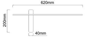 Open Design OR85068 - LED Nástenné svietidlo BENE LED/7W/230V 62 cm čierne