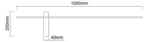 Open Design OR85051 - LED nástenné svietidlo BENE LED/10,5W/230V 100 cm čierne