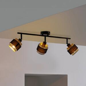 Stropné svietidlo OSRAM Decor Spot Hornet, 3-pl., čierne/zlaté, Čierna, Obývacia izba / jedáleň, Textil / látka / hodváb, Moderný, Stropné svetlo