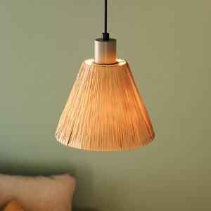 OSRAM závesné svietidlo Decor Raffia, 1-pl., rafia, prírodná farba, Hnedá / hrdzavá, Obývacia izba / jedáleň, Vidiecky / Rustikálny, Závesné svietidlo