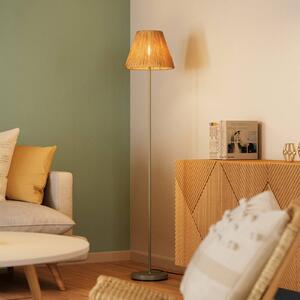 Stojacia lampa OSRAM Decor Raffia, 1-pl., prírodná farba, E27, Hnedá / hrdzavá, Obývacia izba / jedáleň, Vidiecky / Rustikálny, Stojaca lampa