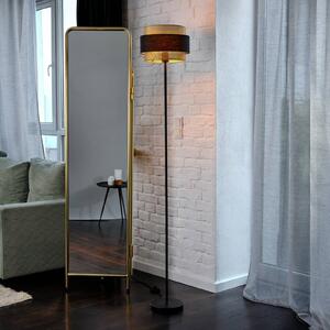 Stojacia lampa OSRAM Decor Hornet, čierna/zlatá, výška 175 cm, Čierna, Obývacia izba / jedáleň, Textil / látka / hodváb, Moderný, Stojaca lampa