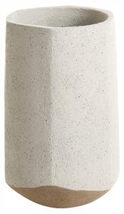 Kvetináč krémová biela cement sklolaminát 32 x 49 cm okrúhly tvar moderný štýl interiér exteriér