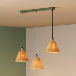 OSRAM závesné svietidlo Decor Raffia, 3-pl, Hnedá / hrdzavá, Obývacia izba / jedáleň, Vidiecky / Rustikálny, Závesné svietidlo