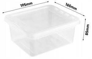 Keeeper Úložný box s vekom (má 2 funkcie) BEA Clearbox 1,7L, 19,5 x 16,5 x 8,5 cm
