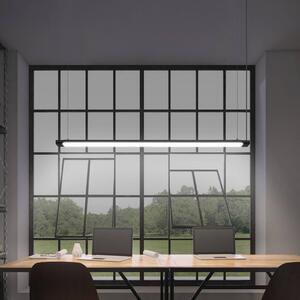 OSRAM LED závesné svietidlo Office line Slab čierne 4 000 K stmievateľné, Čierna, Pracovňa / Kancelária, Hliník, Moderný, Závesné svietidlo