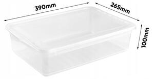 Keeeper Úložný box s vekom (má dve funkcie) BEA Clearbox 8L, 39 x 26,5 x 10 cm