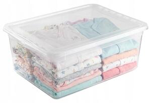 Keeeper Úložný box s vekom (má 2 funkcie) BEA Clearbox 11L, 39 x 29,5 x 16 cm