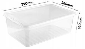 Keeeper Úložný box s vekom (má 2 funkcie) BEA Clearbox 11L, 39 x 29,5 x 16 cm