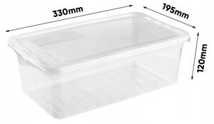 Keeeper Úložný box s vekom (má 2 funkcie) BEA Clearbox 5,5L, 33 x 19 x 12 cm