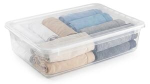 Keeeper Úložný box s vekom (má dve funkcie) BEA Clearbox 8L, 39 x 26,5 x 10 cm