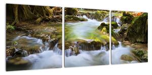 Rieka v lese - obraz (Obraz 90x30cm)