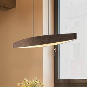 OSRAM LED závesné svietidlo Decor Flat Felt, sivá, plsť, 3 000 K, Hliník / sivá / zinok, Obývacia izba / jedáleň, Hliník, Moderný, Závesné svietidlo