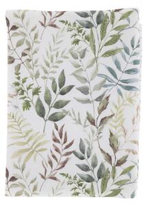 Bavlnený obrus Aix Leaf Pattern Cream 140 × 240 cm