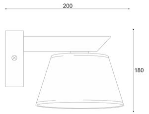Nástenné svietidlo ANTONIO 1xE14/40W/230V dub